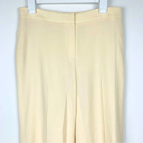 $365 Carlisle New York Creme Beige 100% Wool Luxury Dress Pants Women's Size 6 - Picture 3 of 13